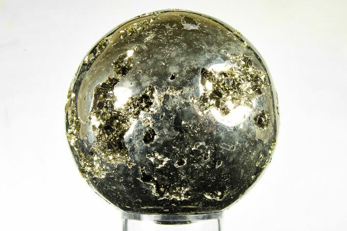 Polished Pyrite Sphere - Peru #195550